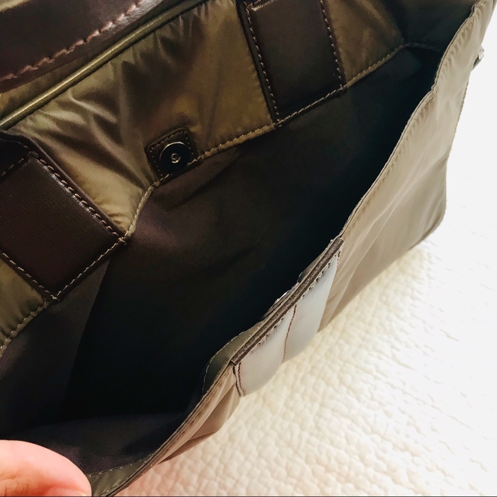 NWOT Bugatchi Nylon/Leather Laptop Bag - Picture 6 of 8